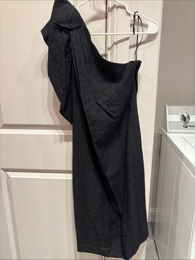 Banana Republic Black One-Shoulder Cocktail Dress